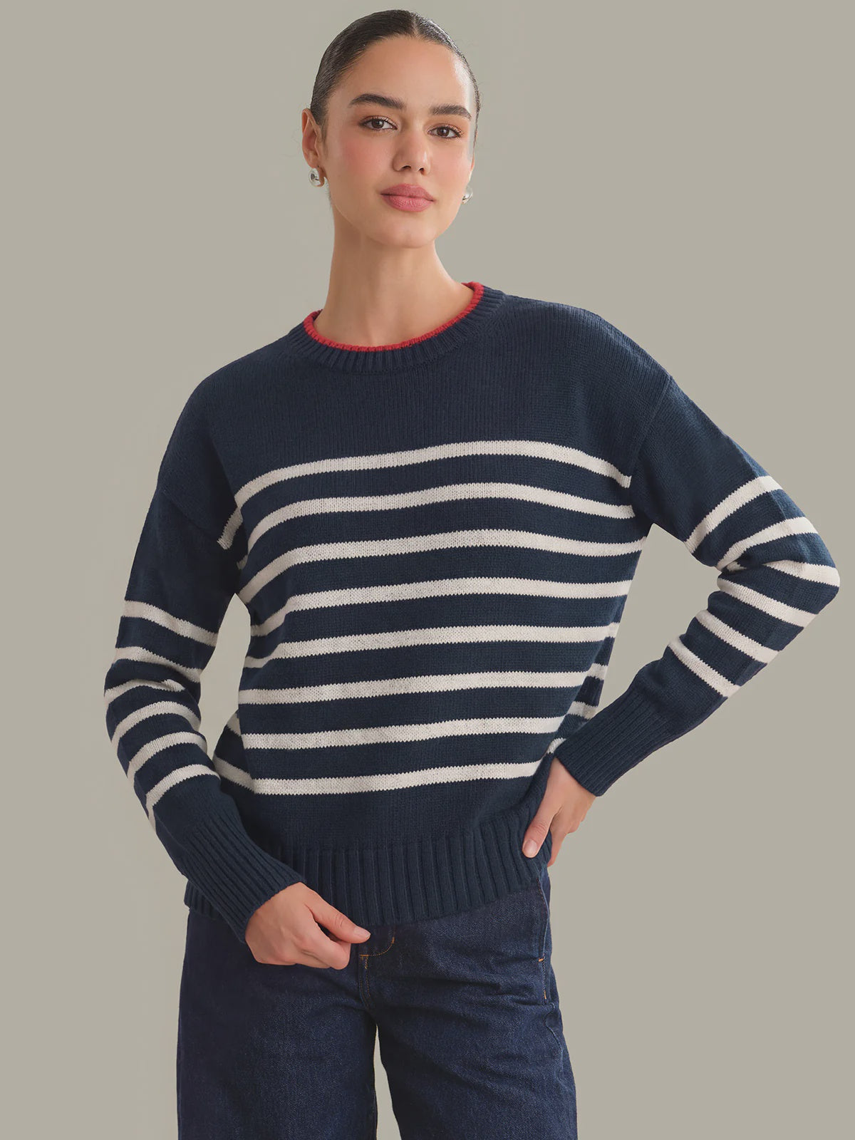 Hazel Striped Crew