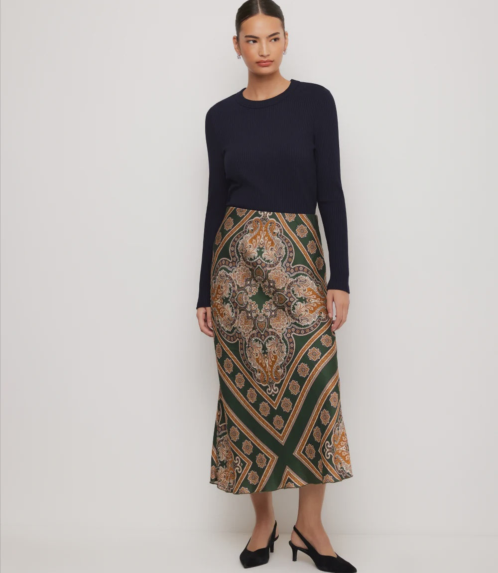 Patchwork Midi Skirt