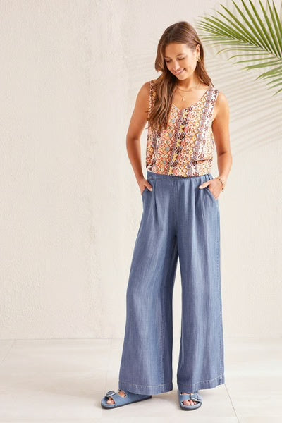 Sale!FLOWY WIDE LEG PANT W/PCKTS