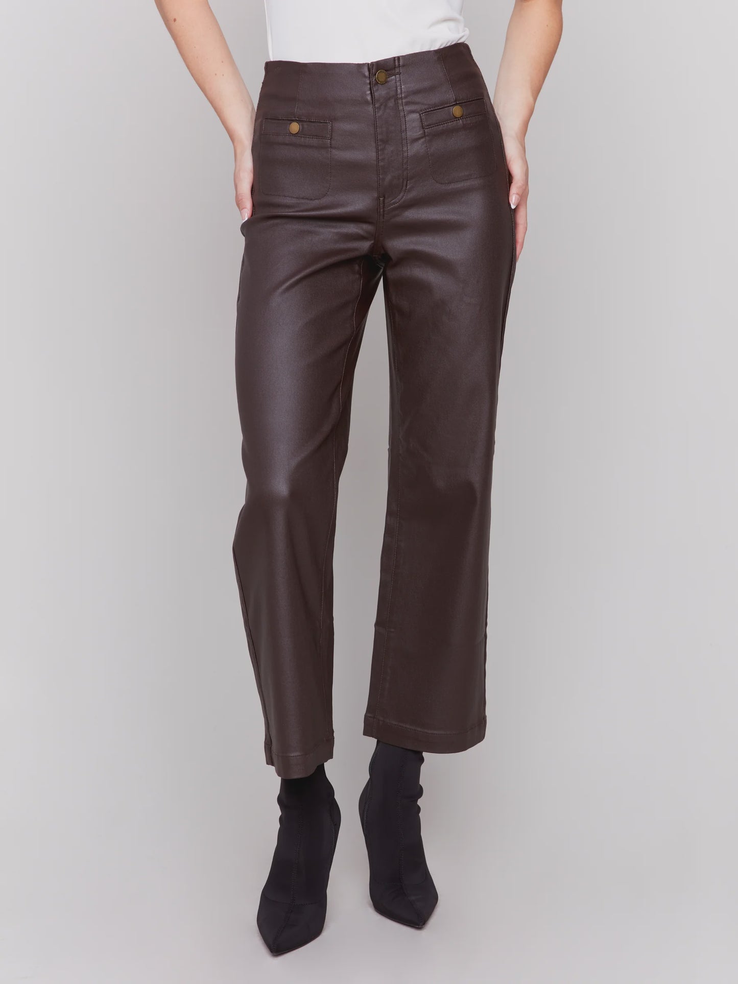 Mocha Faux Leather Pant