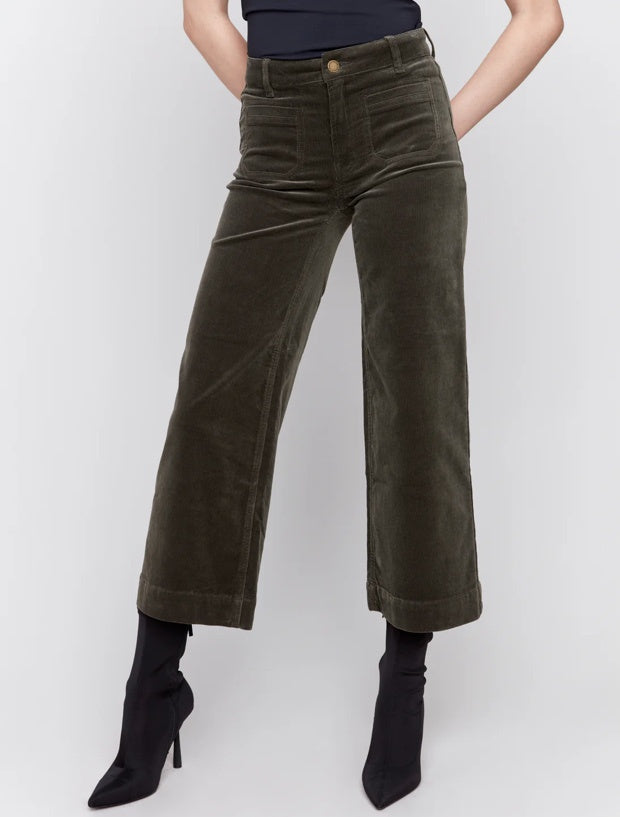 Spruce Corduroy Cropped Flare