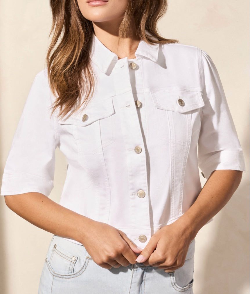 ELBOW SLEEVE DENIM JACKET