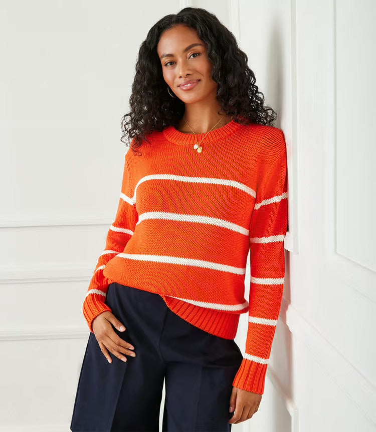 Sale! Stripe Crewneck Sweater