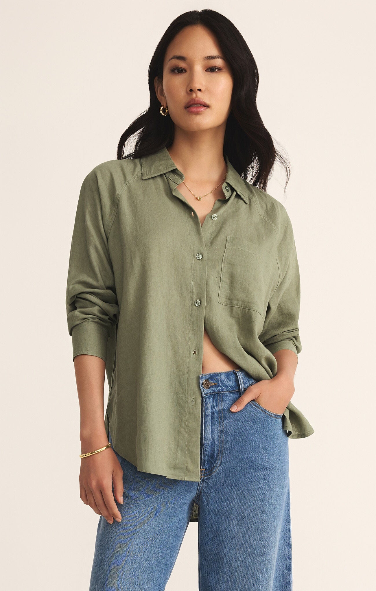 Perfect Linen Avocado Top
