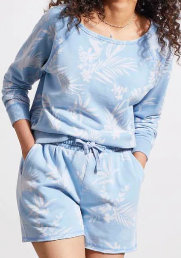 Sale!RAGLAN SLV TOP W/ SPECIAL WASH-TIDEBLUE