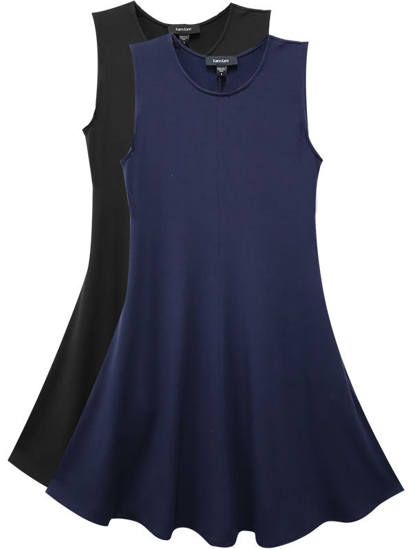 Sleeveless Navy Fit & Flare Dress