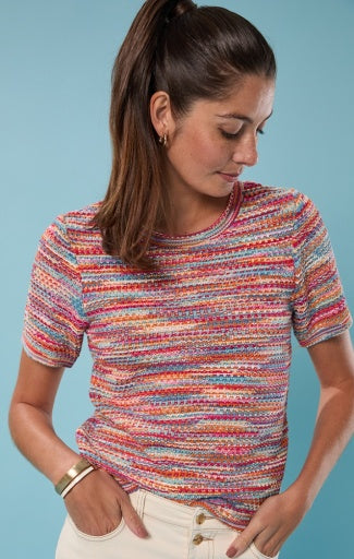 Space Dye Tuck Stitch Sweater (Add to Cart to see 30% OFF)