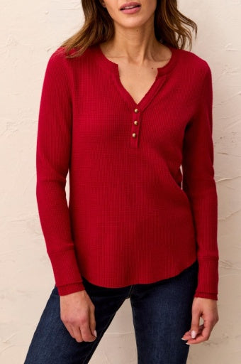 Brushed Waffle Knit, Pinot