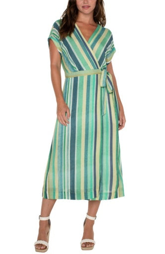 Sale!Dolman wrap front midi dress