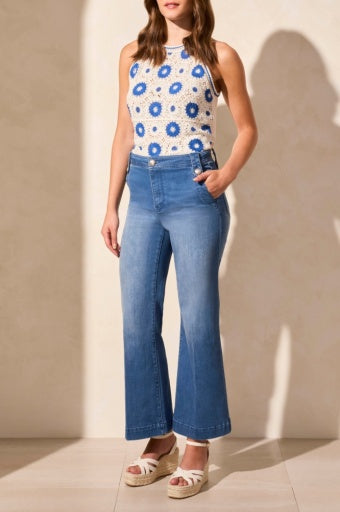 Sale! BROOKE HUGGING PALAZZO MARINE JEANS-CALYPSO BLUE