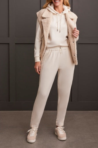 Combo Fabric Jogger-Eggshell