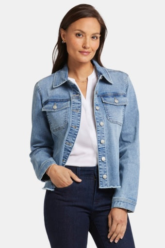 frayed hem denim jacket 25