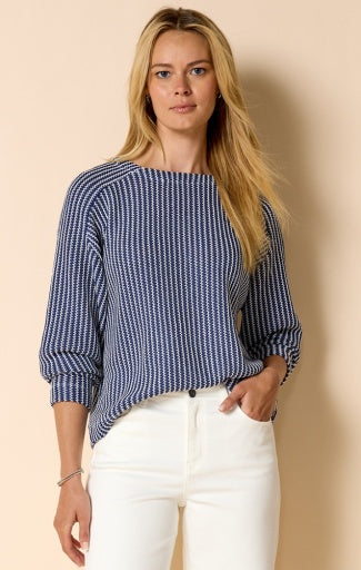ZIG ZAG BLUES TOP