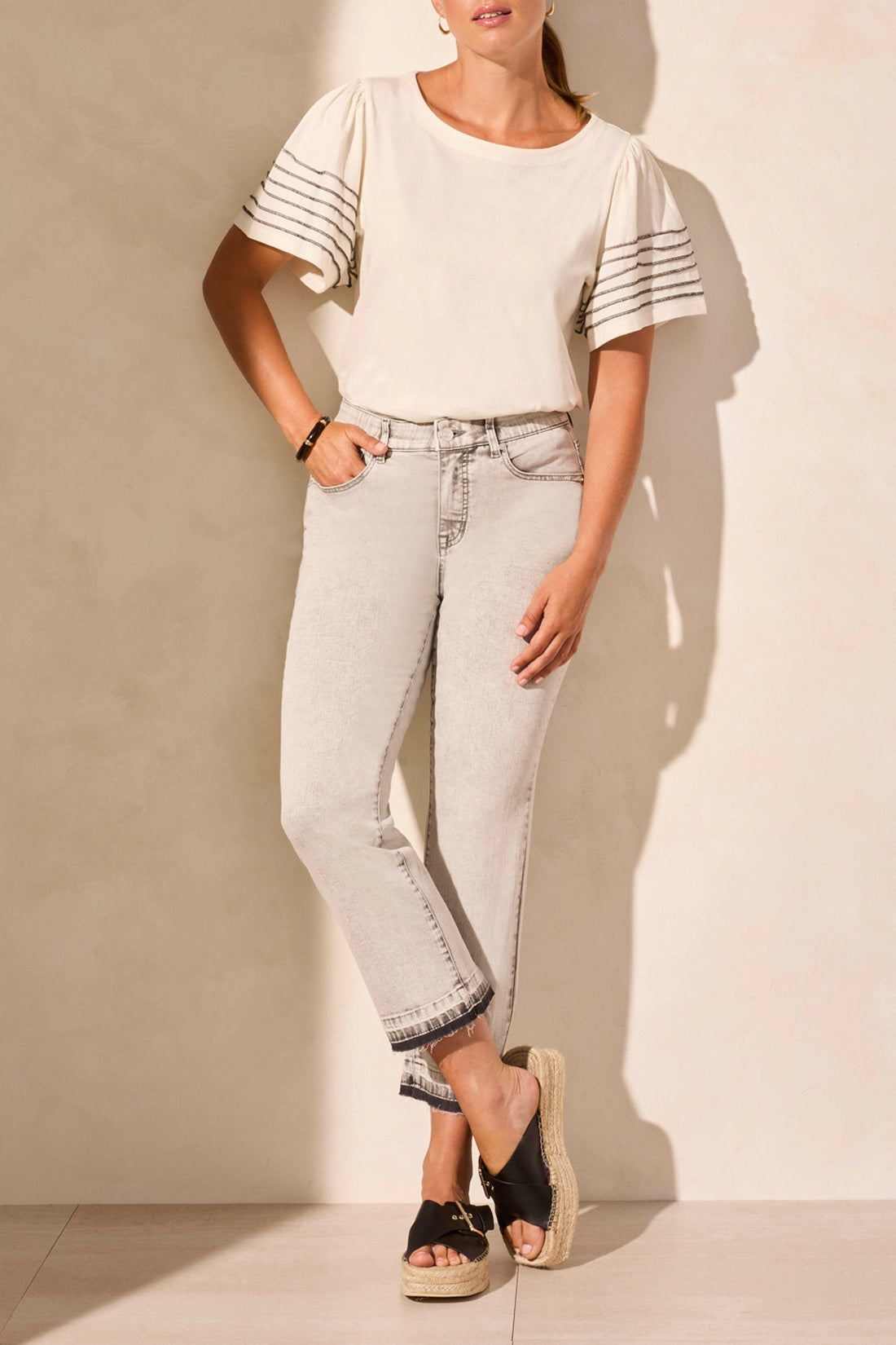 Sophia Curvy Micro Flare Crop Jeans