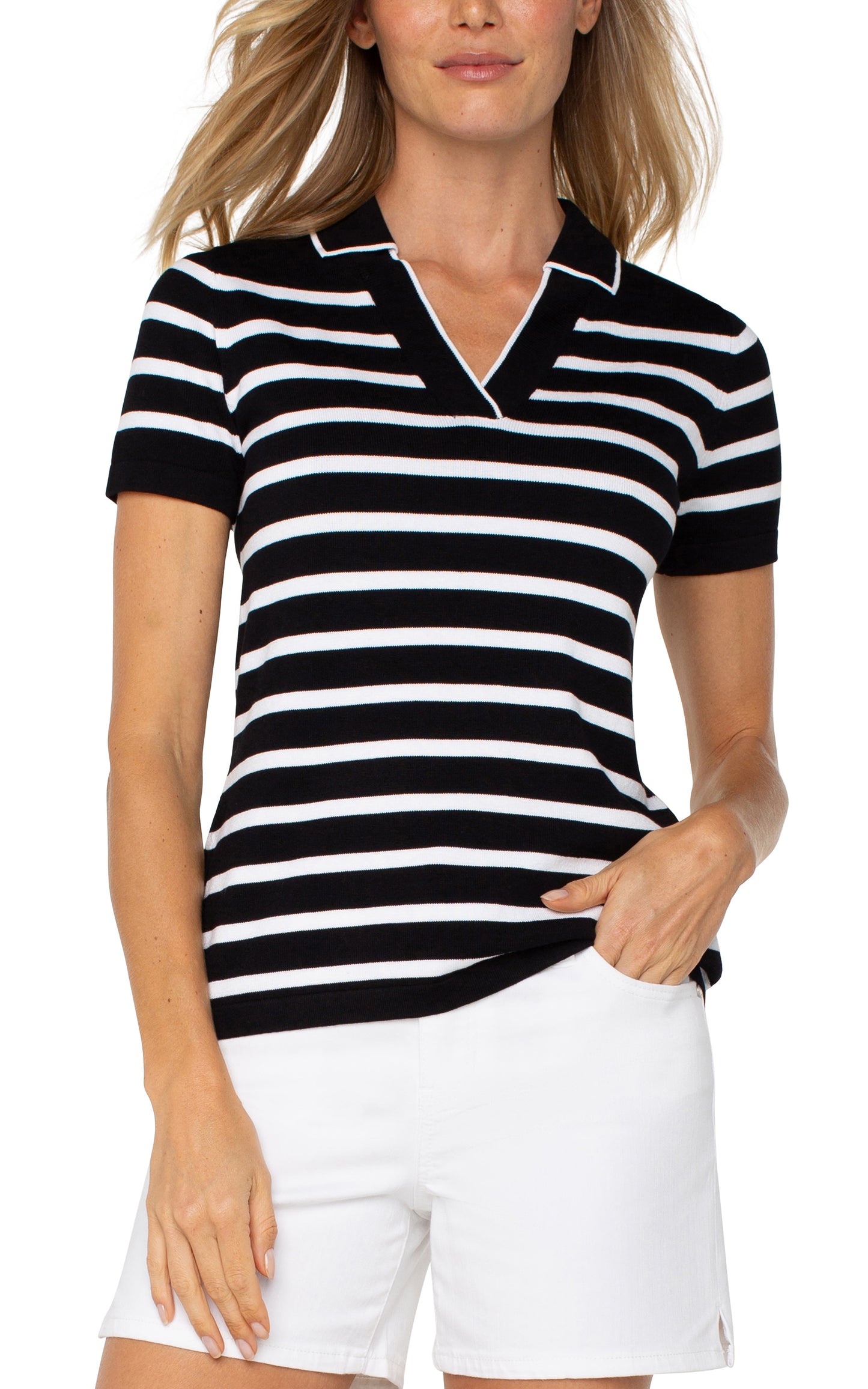 Striped Collared Sweater
