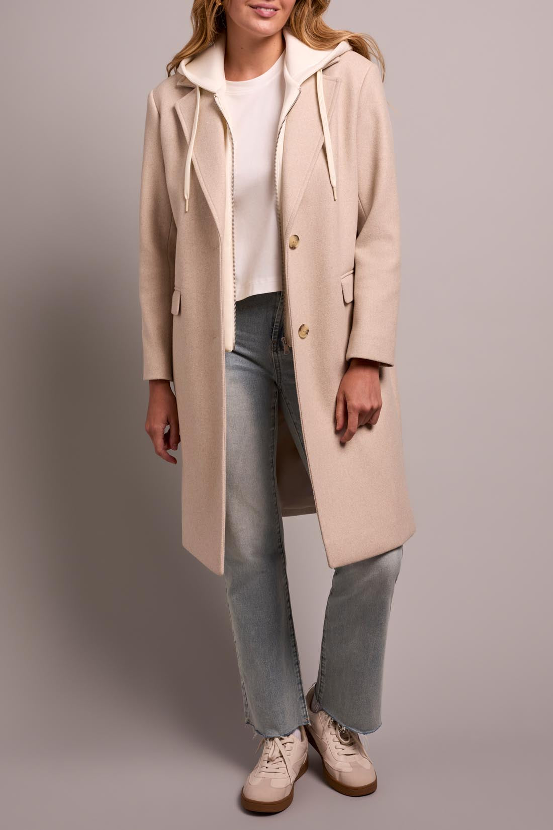 Trench Coat with Hoodie