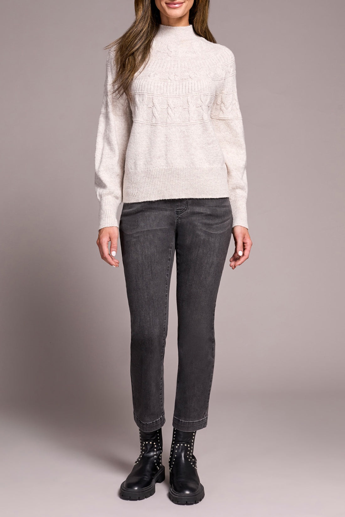 L/S MOCK NK SWEATER