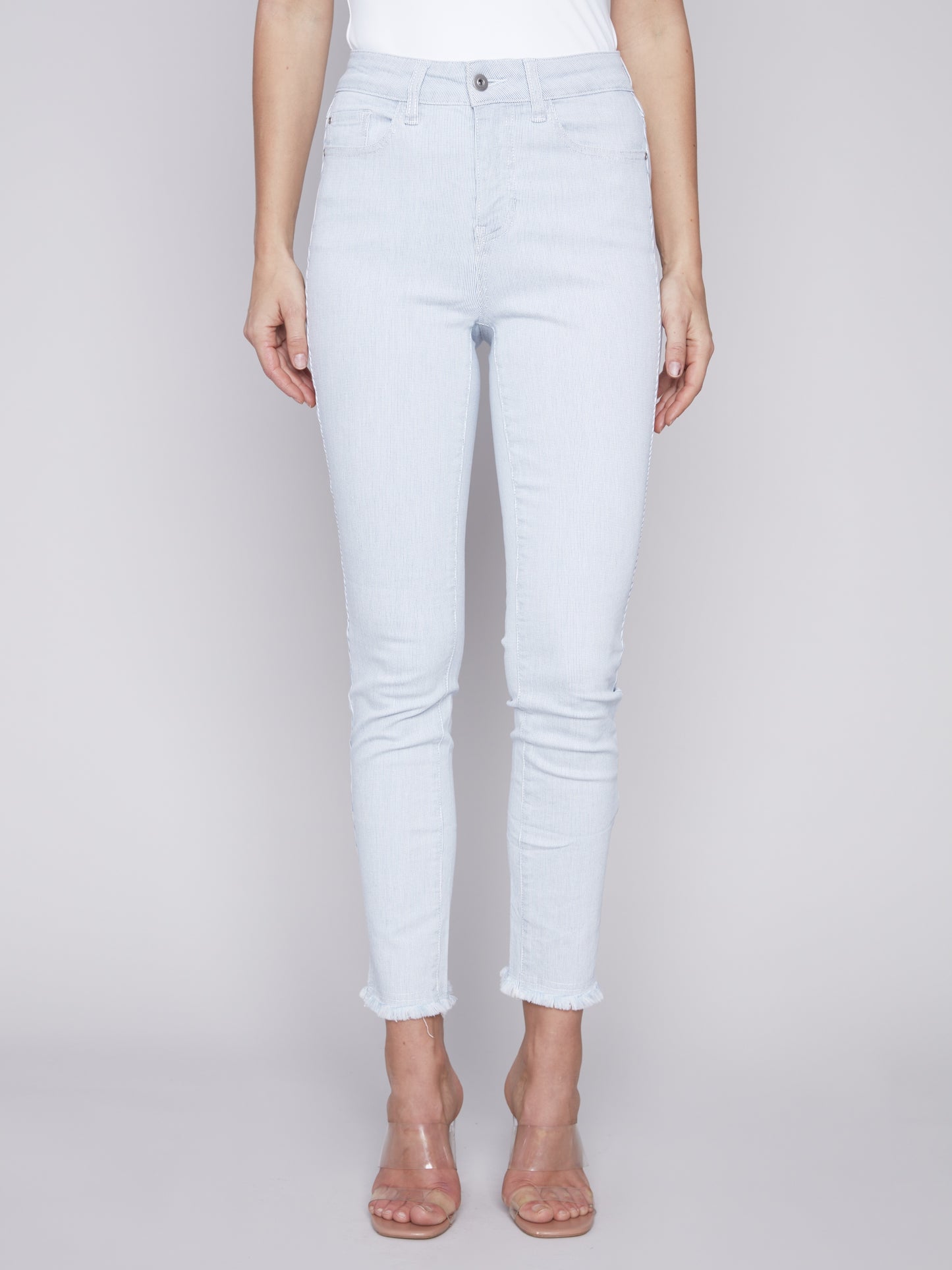 Sale! Stripe Yarn Dye Five Pocket Ankle Jean