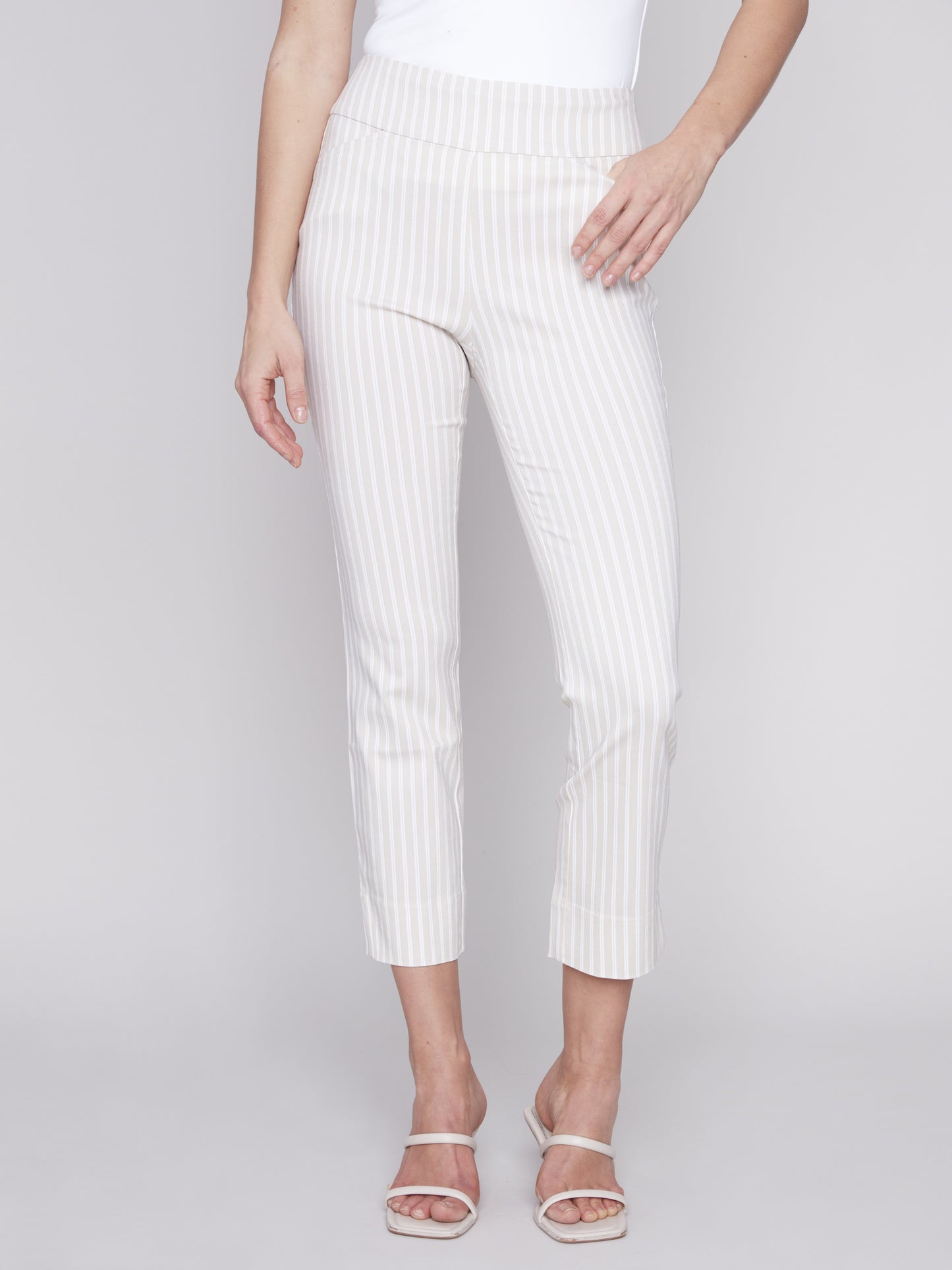 Sale!Capri Slit Hem Pants