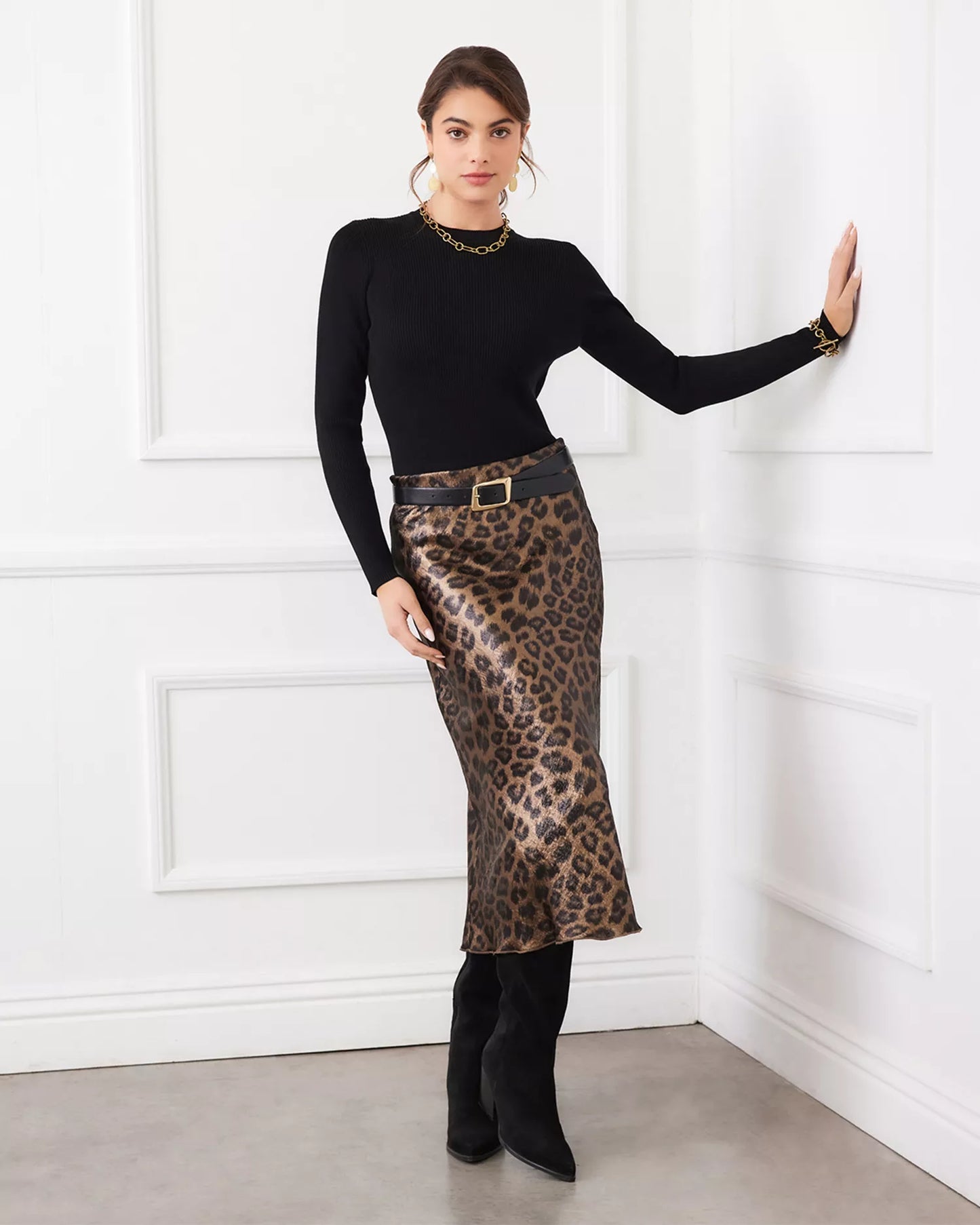 Bias Cut MidiSkirt