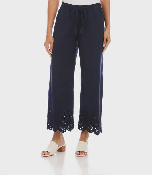 Scallop Edge Cropped Pants
