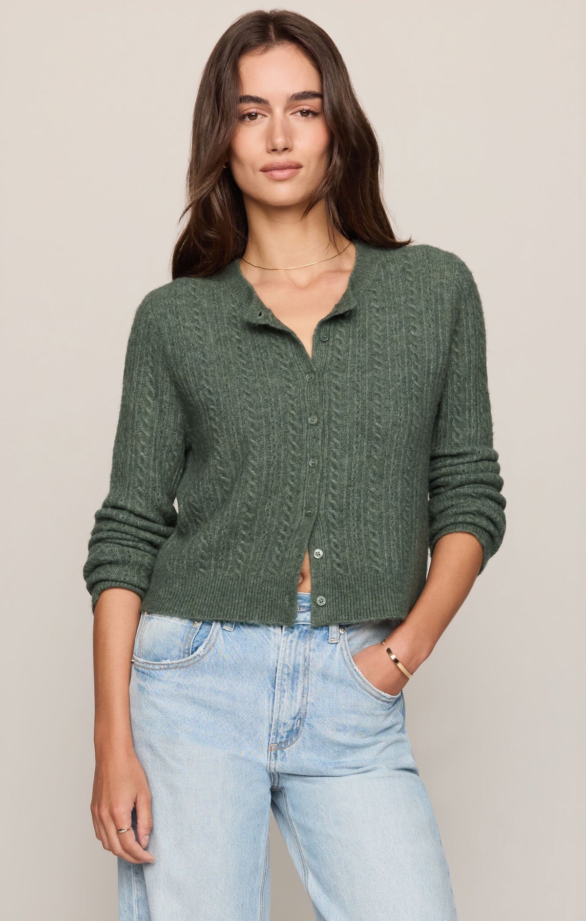 Medina Pointelle Cardigan, Montsera