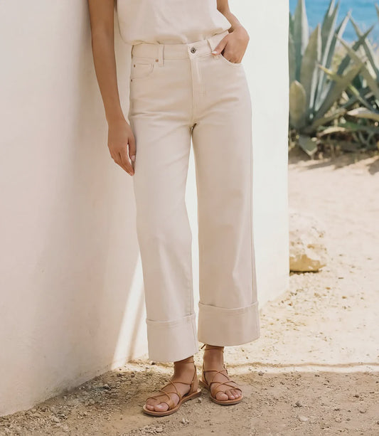 Cuffed Cropped Jeans