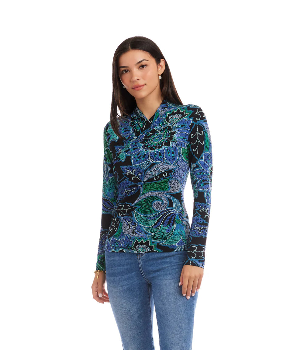 Drape Front Crossover Top