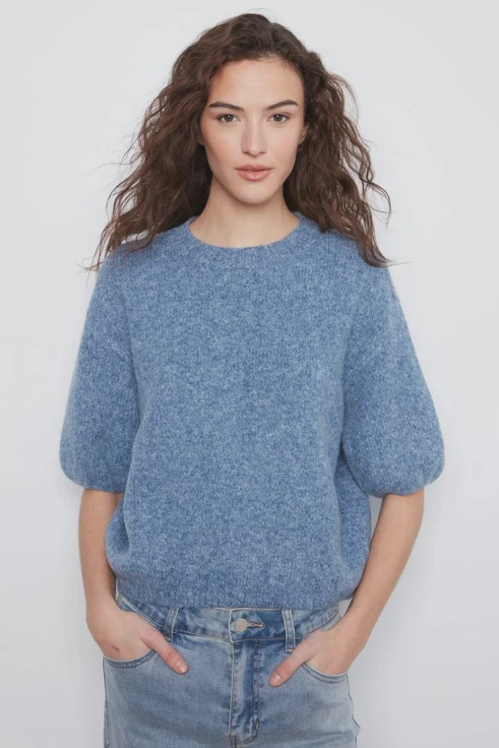 Balloon Elbow Knit Heather Denim