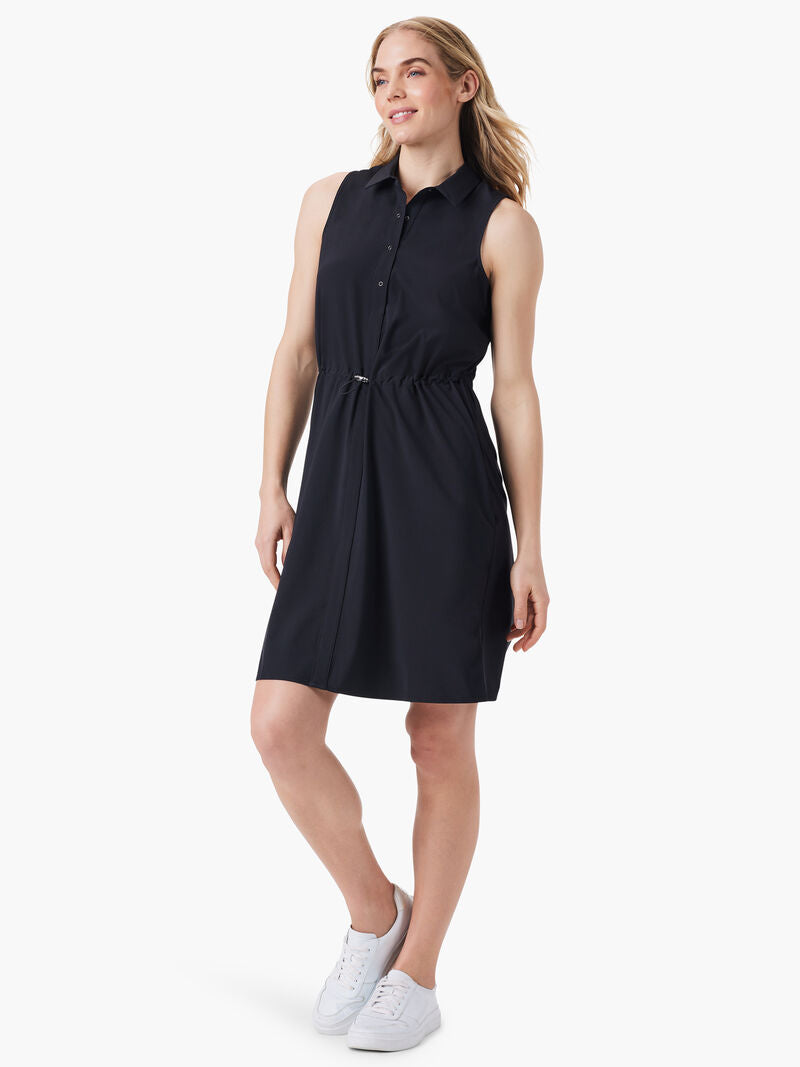 TECH STRETCH COLLARED DRESS