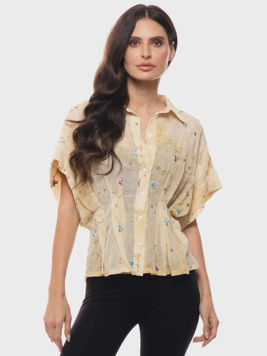 Embroidered Floral Top