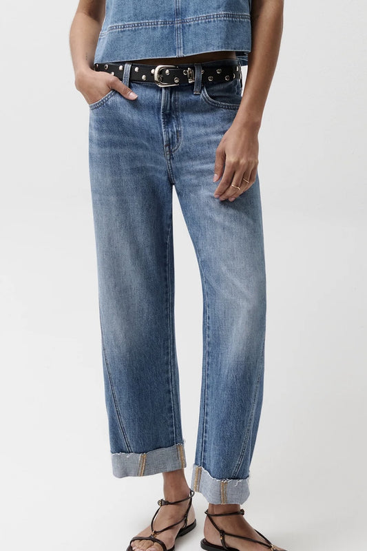 Kacey Mid Rise Cuffed Boyfriend