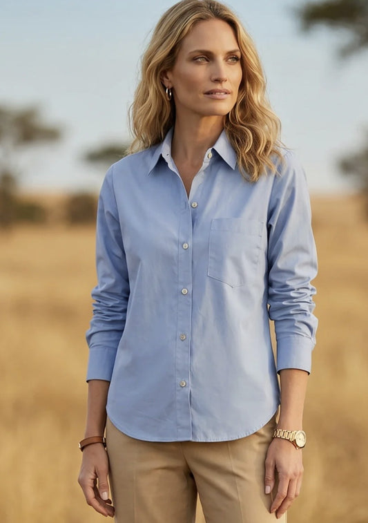 Ruched Sleeve Button Up