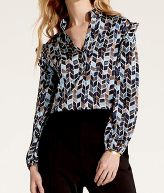 HERRINGBONE BLUES TOP