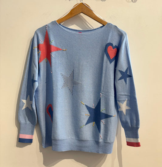 ZP7402U Hearts + Stars Sweater