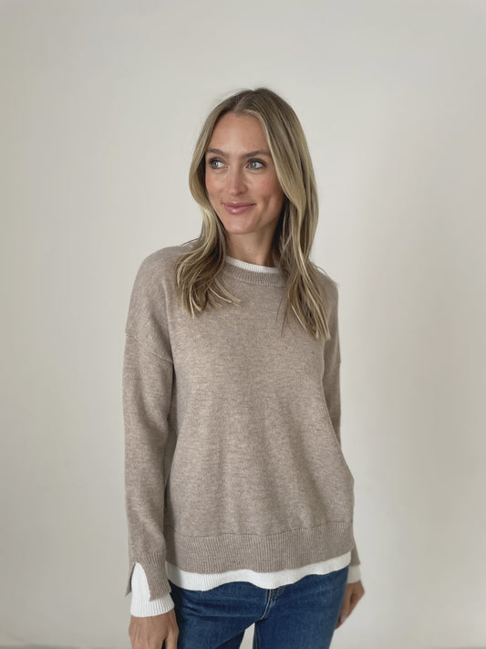 Double Hemmed  Sweater Ashlin