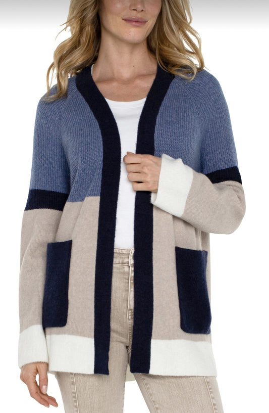 Color Block Cardigan