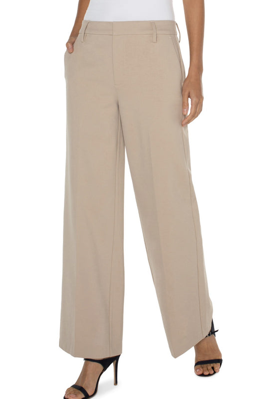 Kelsey Wide Leg Trouser Biscuit