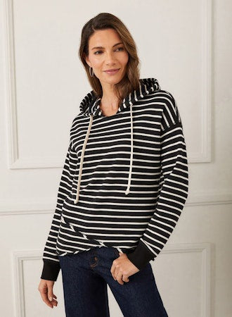 Stripe Asymmetric Hoodie