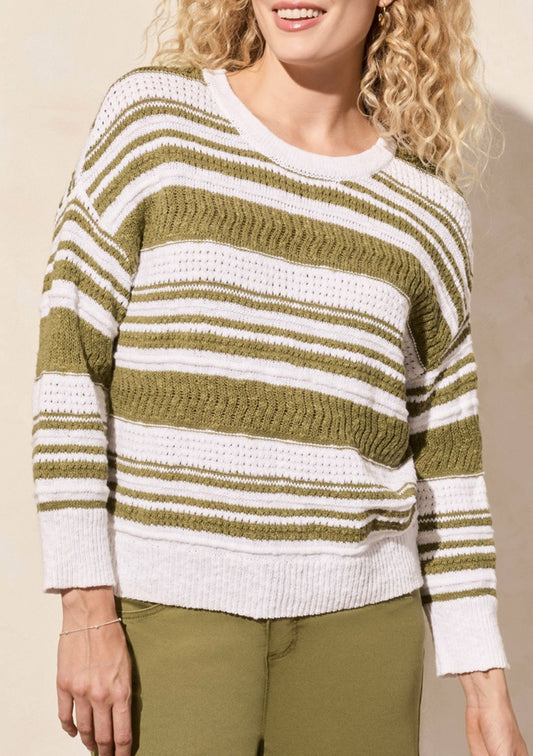 3/4 SLV SCOOP NK SWEATER-LODEN