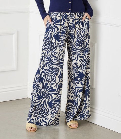 Wide Leg Printed Pants