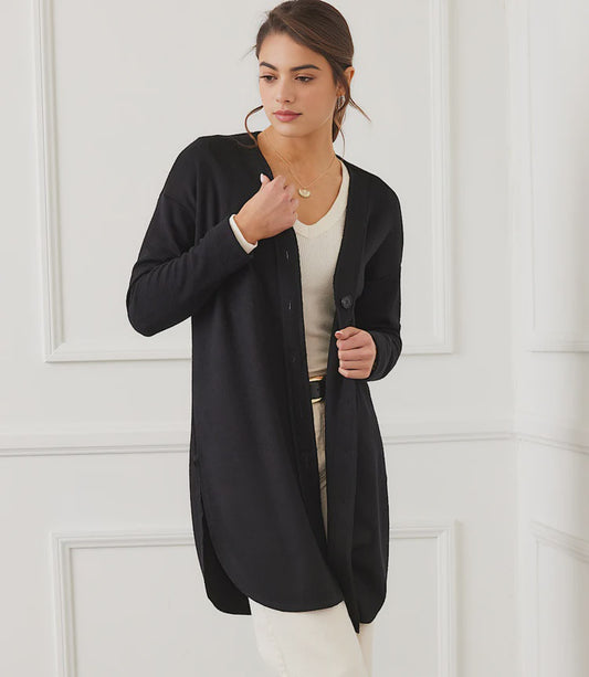 Long Sleeve Shirttail Cardigan