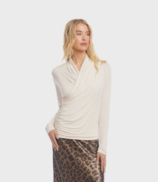 Crossover Side Shirred Top