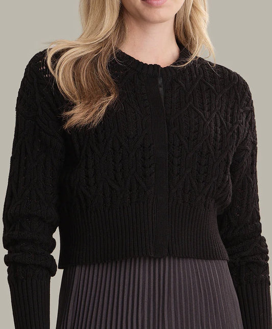 AMARA CROPPED CABLE CARDIGAN