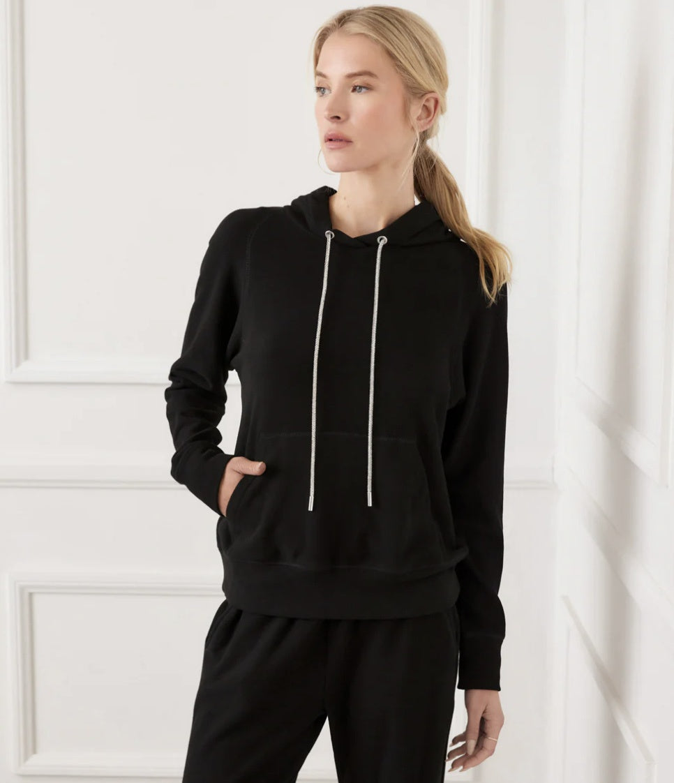 Rhinestone Drawstring Hoodie