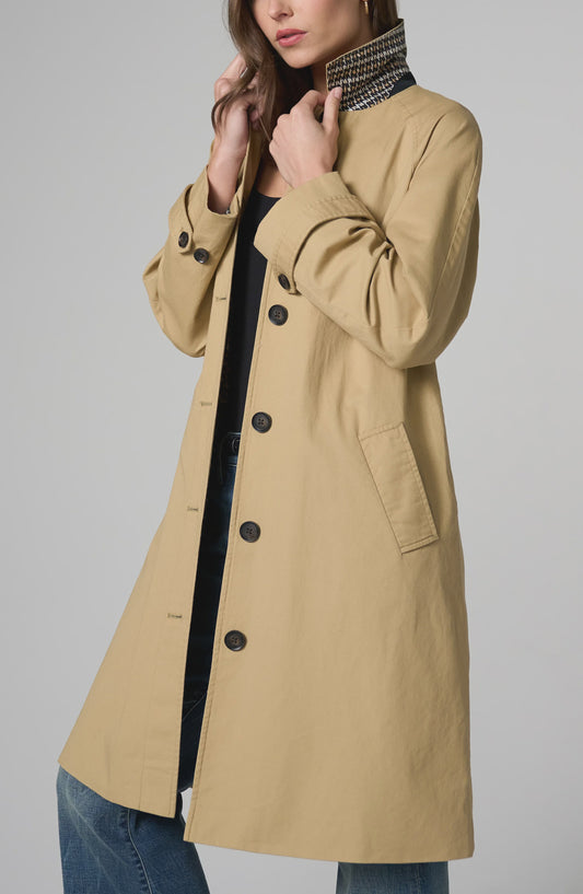 Raglan Sleeve Trench Coat, Croissant
