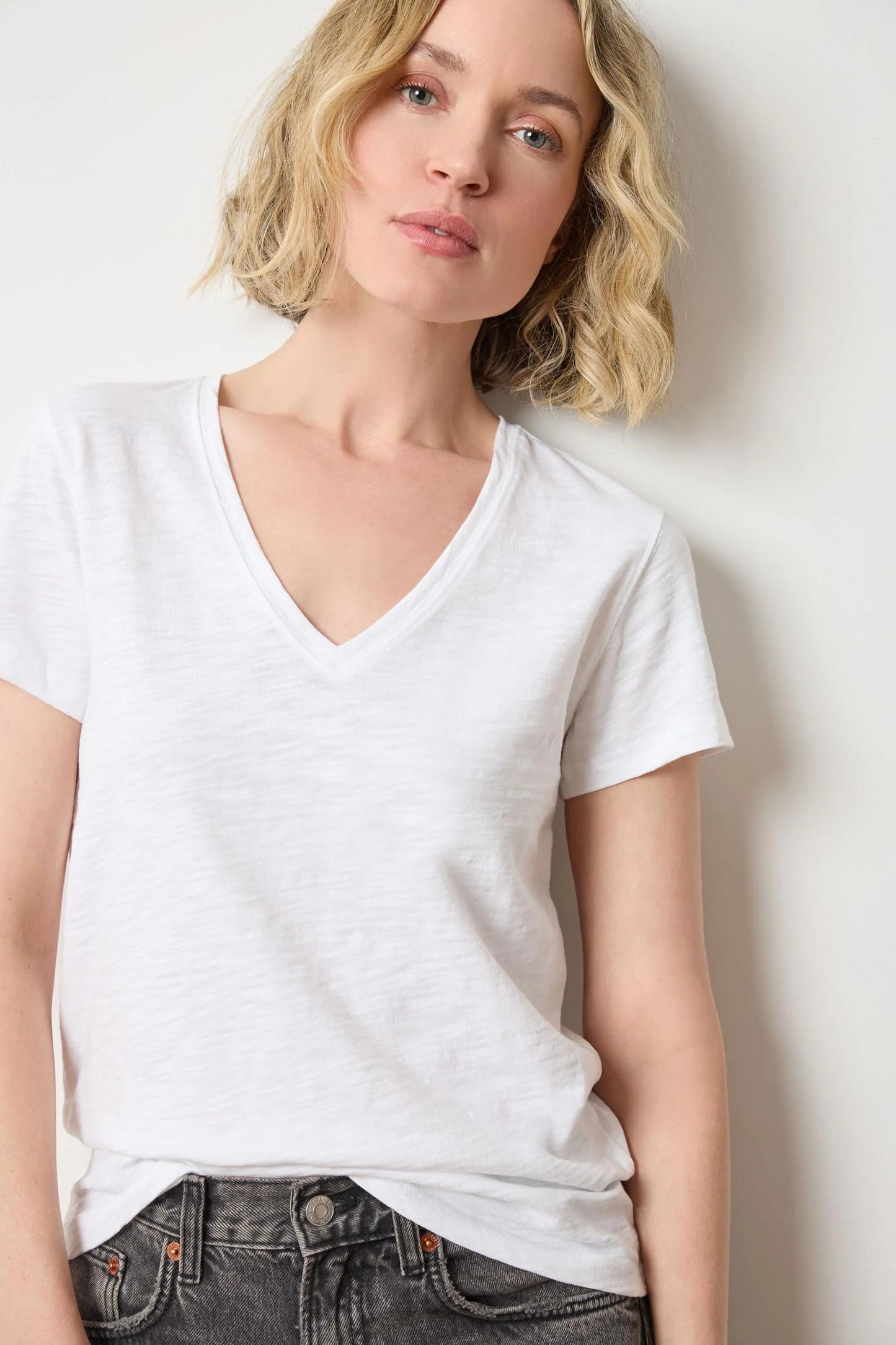 V Neck Seam Tee