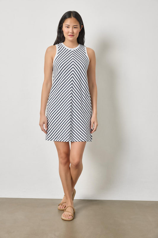 Center Seam Striped Tank Dress