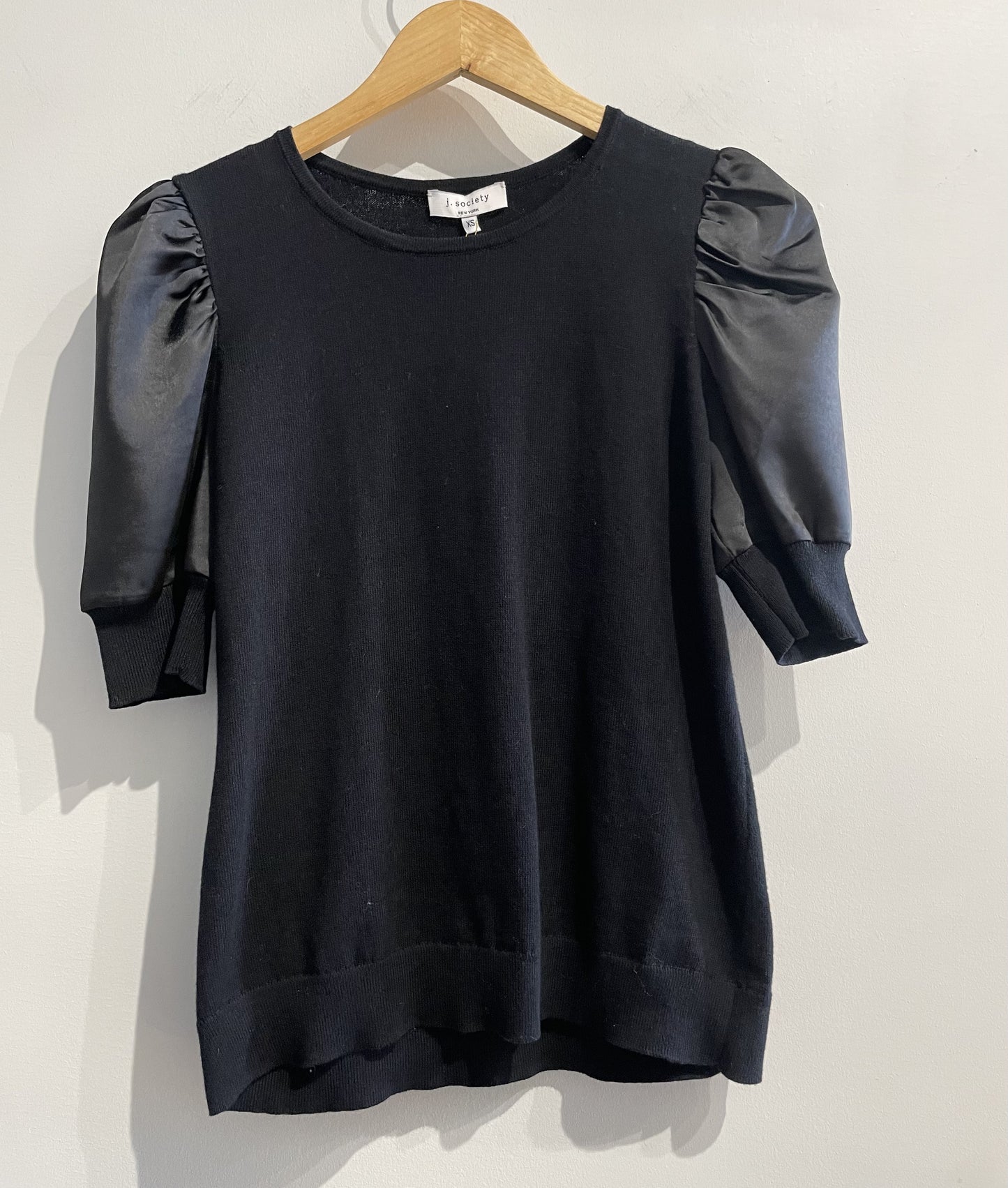 Puff Sleeve Top Black