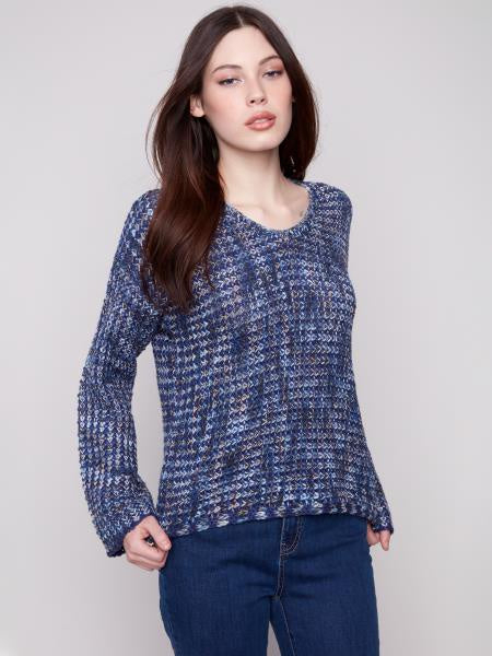 Novelty Yarn Crochet Sweater